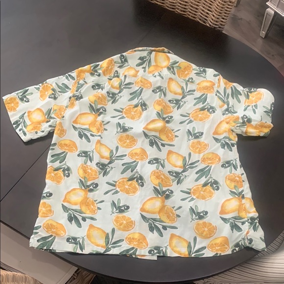 Lemon Print Men's Shirt - Picture 3 of 3